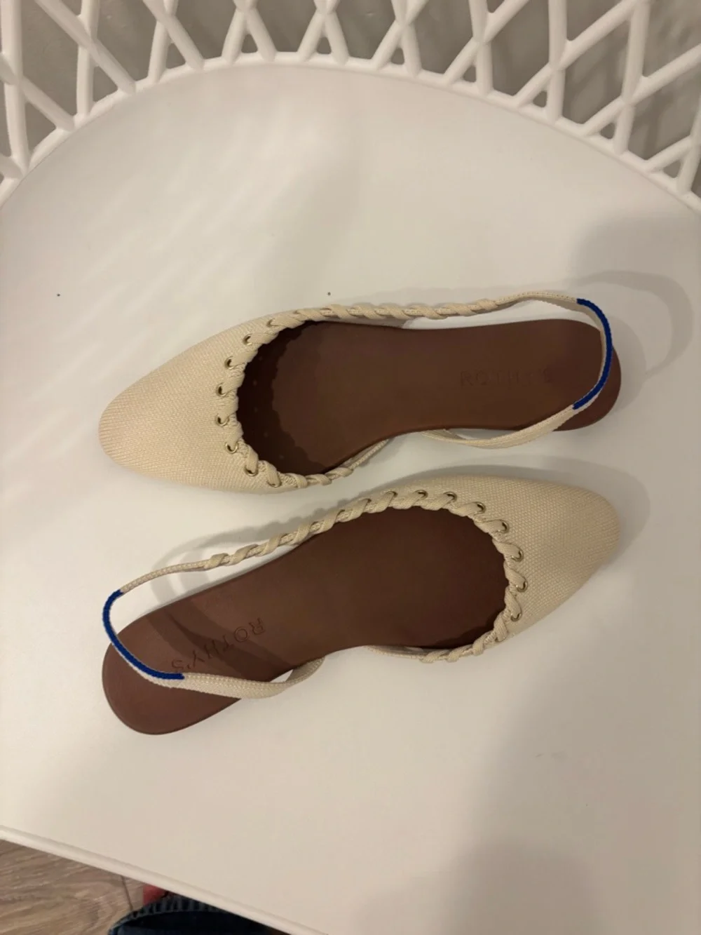 Rothy's Cream Braided Slingback Flats - Picture 4 of 4